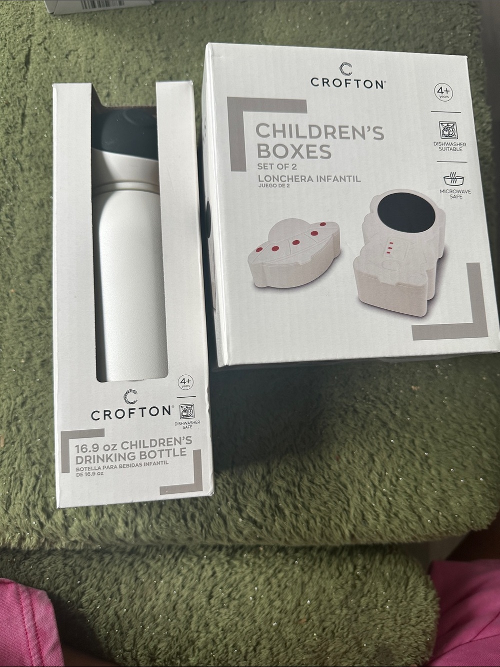 Crofton Children's Drinking Bottle & Children's Boxes - White